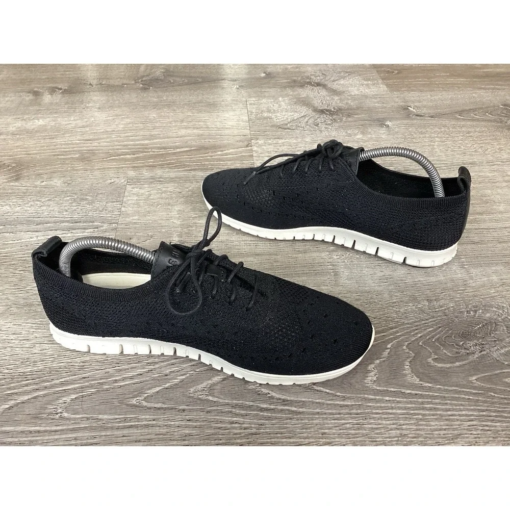 Cole Haan Zerogrand Knit Wingtip Black Womens US Size 11 B W06723 Sneakers